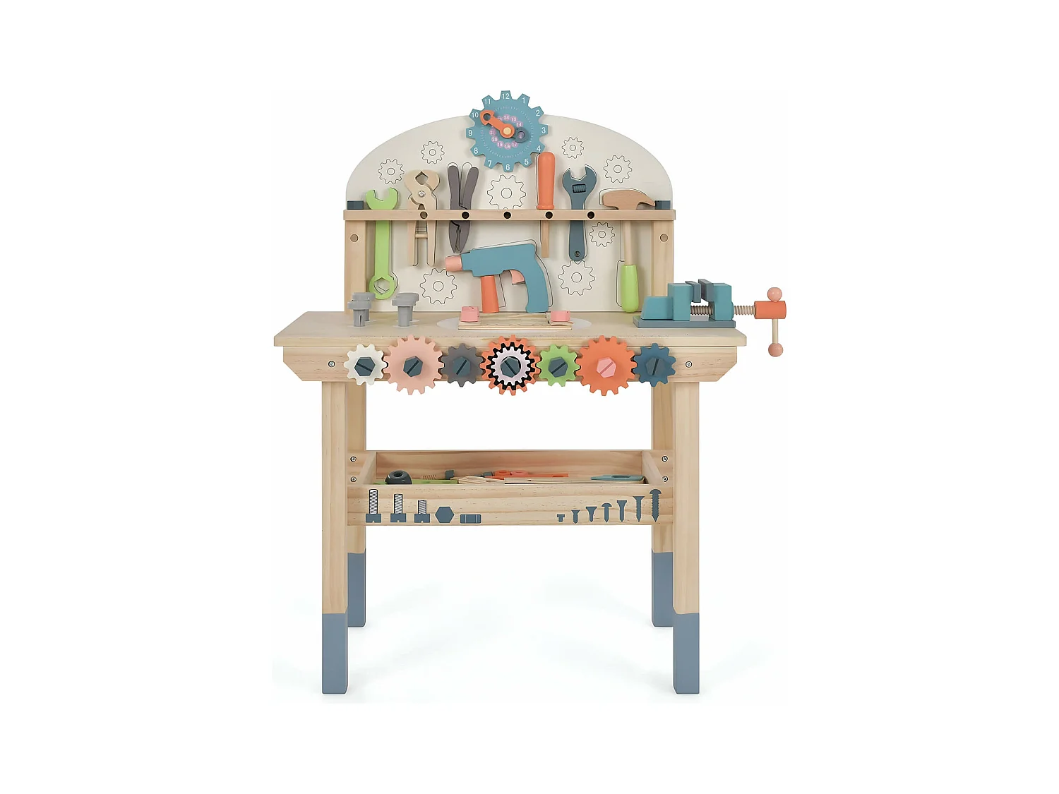Jeu de Banc à Outils pour Enfants Bacaba À partir de 3 ans Bois Multicolore 79,5x59,5x29,5