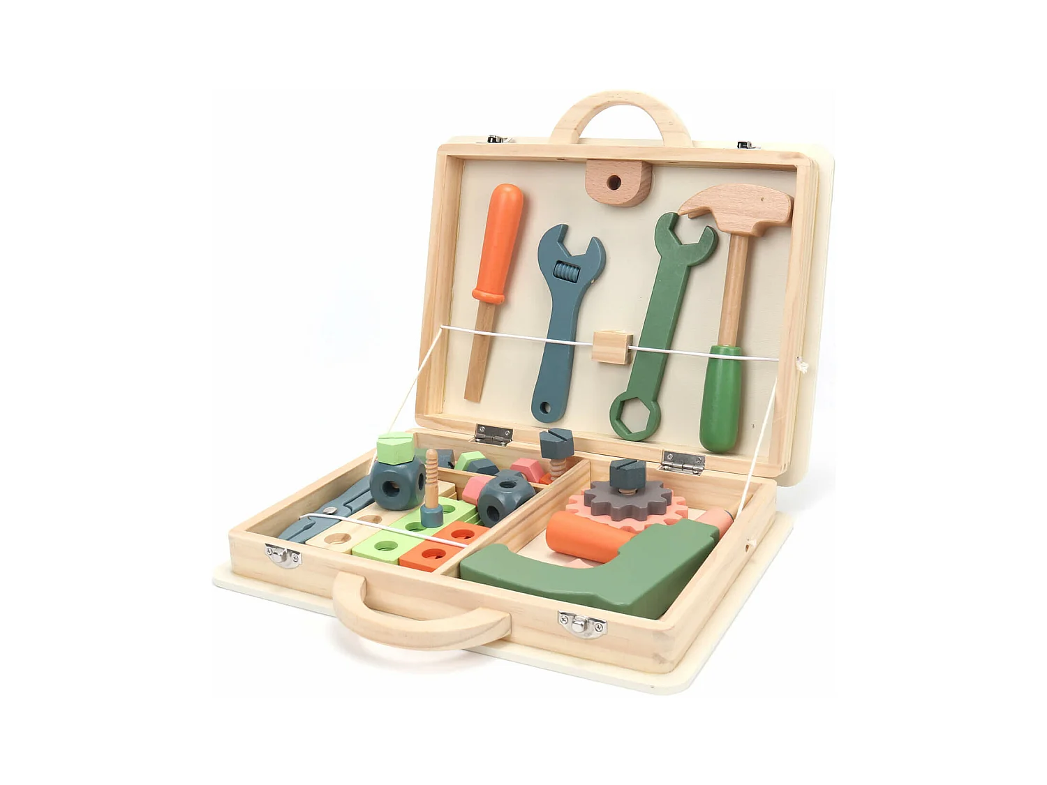 Jeu de Valise à Outils pour Enfants Subeir À partir de 3 ans Bois Multicolore 6x29,5x22,5