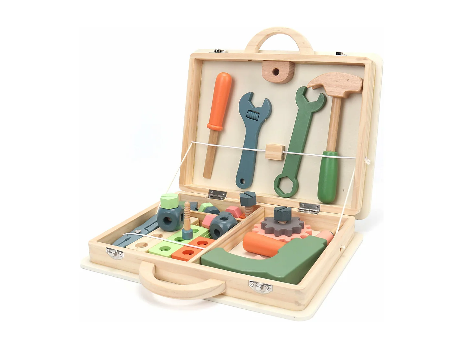 Jeu de Valise à Outils pour Enfants Subeir À partir de 3 ans Bois Multicolore 6x29,5x22,5