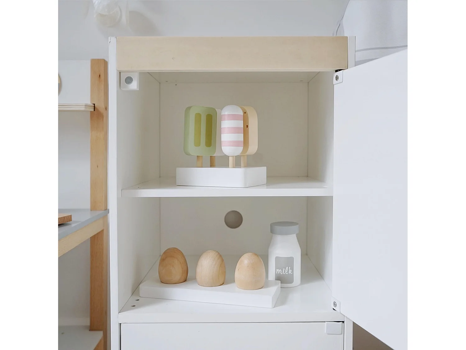 Gioco Frigorifero per Bambini Rebecca Mobili Dalak Dai 3 anni Legno Multicolore 73x30x30