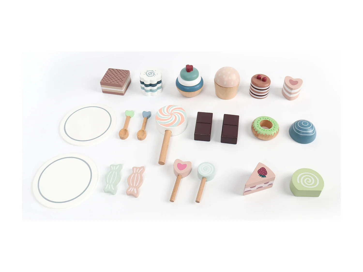 Gioco Set di Dolci e Pasticcini per Bambini Rebecca Mobili Naryal Dai 3 anni Legno  Multicolore