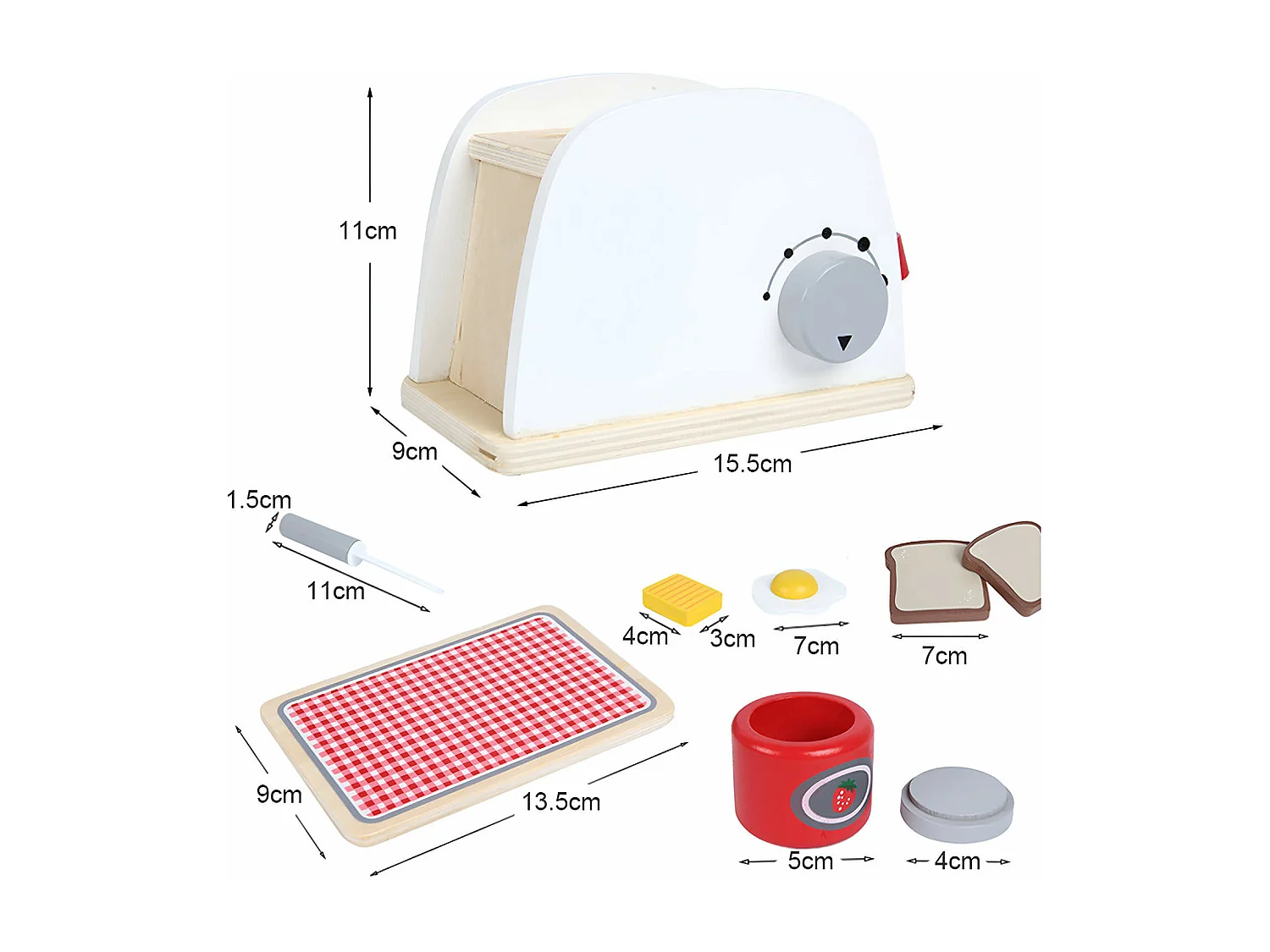 Jeu de Grille-Pain pour Enfants Rebecca Mobili Serapias À partir de 3 ans Bois Multicolore