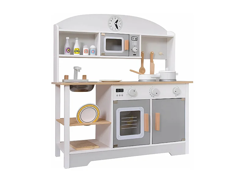 Gioco Cucina per Bambini Rebecca Mobili Manul Dai 3 anni Legno Multicolore 73,5x68x26,5