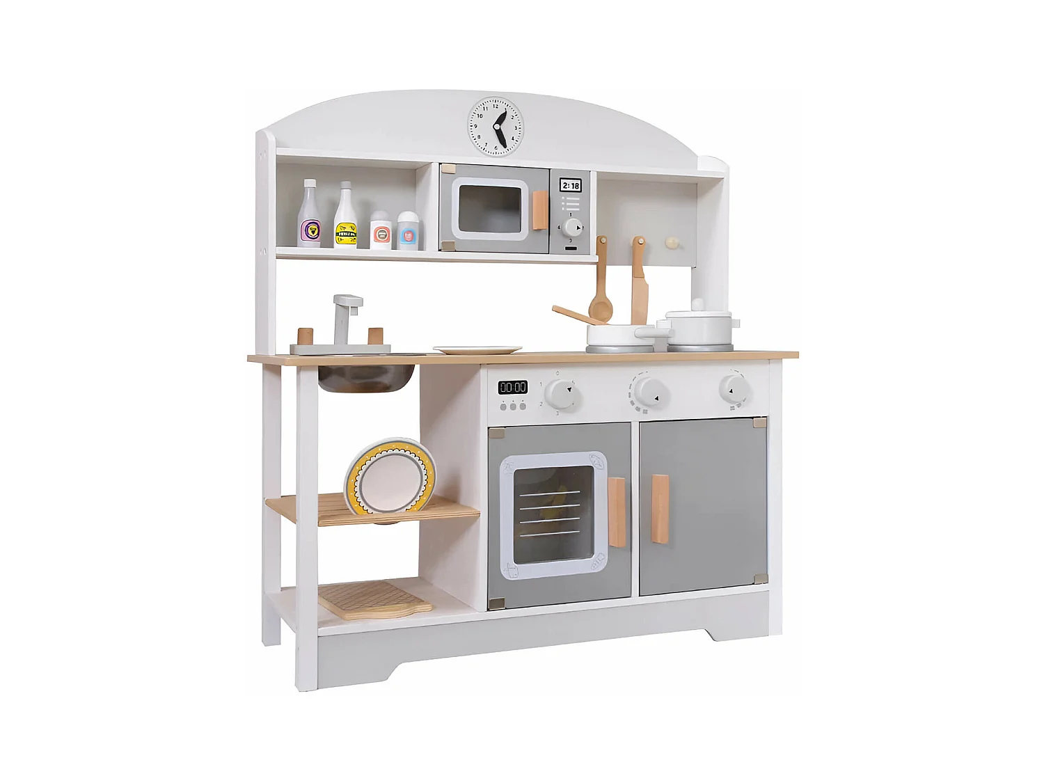Jeu de Cuisine pour Enfants Manul À partir de 3 ans Bois Multicolore 73,5x68x26,5