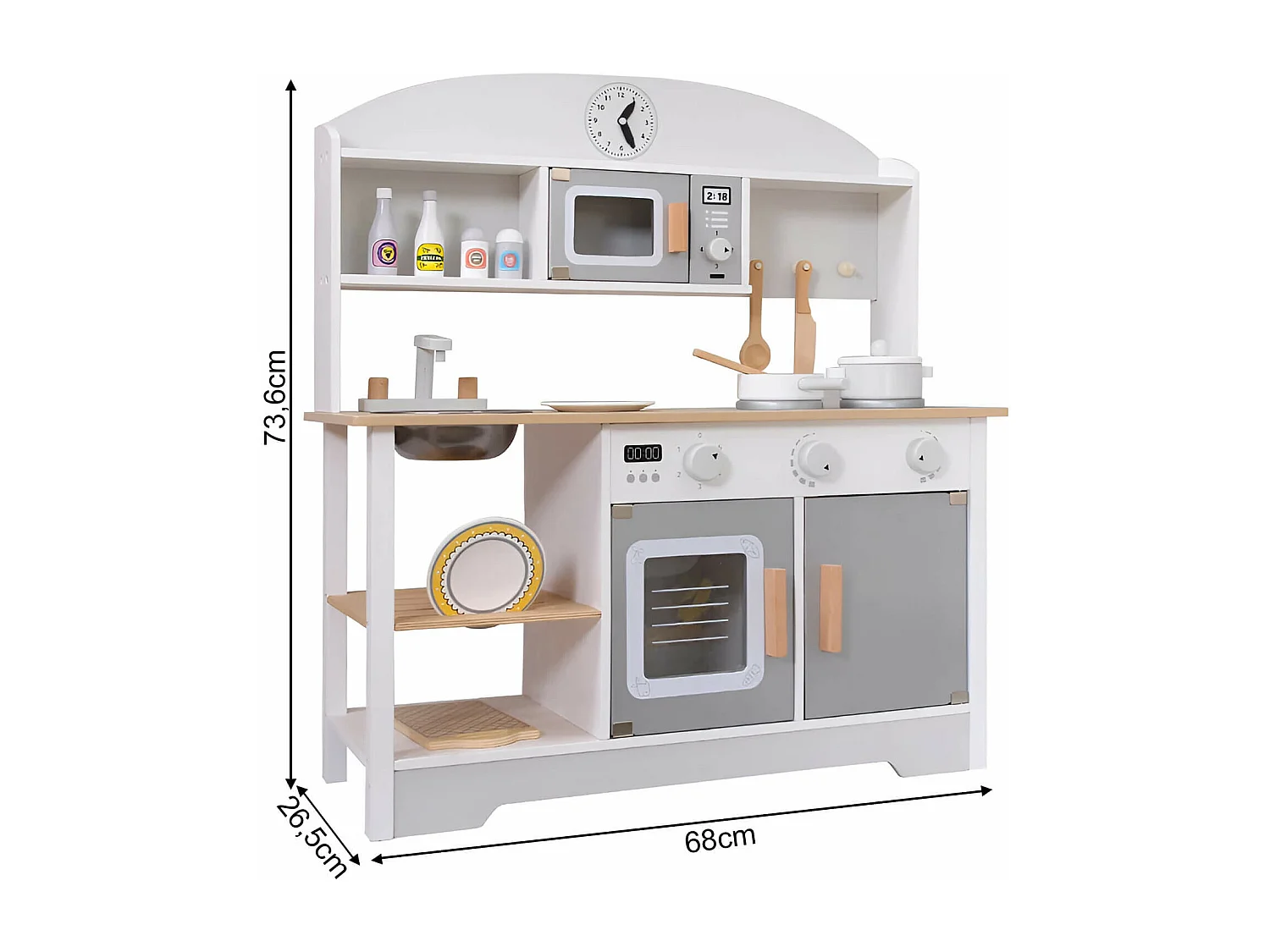 Juego de Cocina para Niños Rebecca Mobili Manul A partir de 3 años Madera Multicolor 73,5x68x26,5