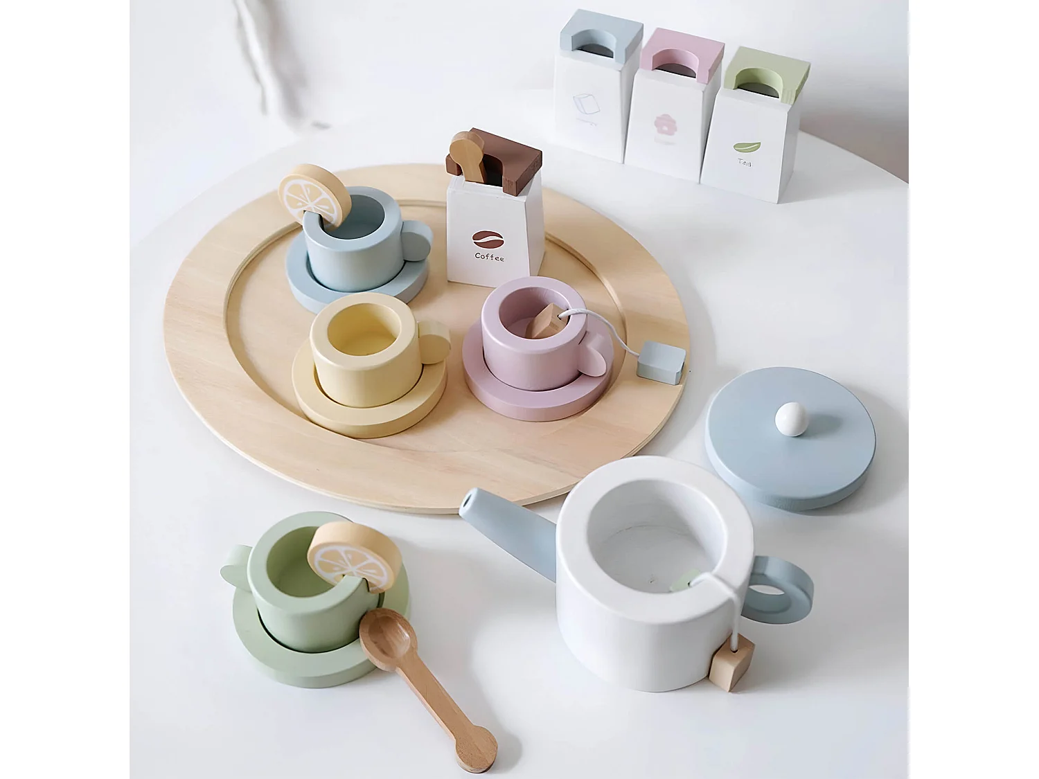 Gioco Set da Tè per Bambini Rebecca Mobili Videira Dai 3 anni Legno Multicolore