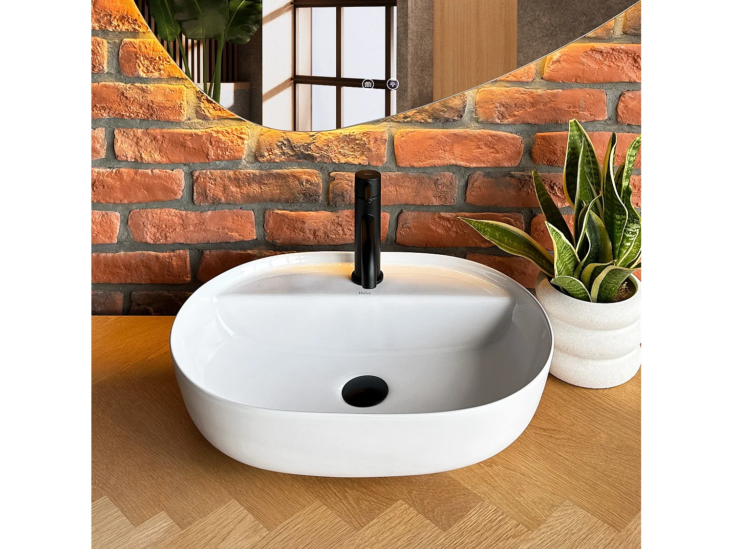 Lavatório De Apoio Rea Aura 51 White