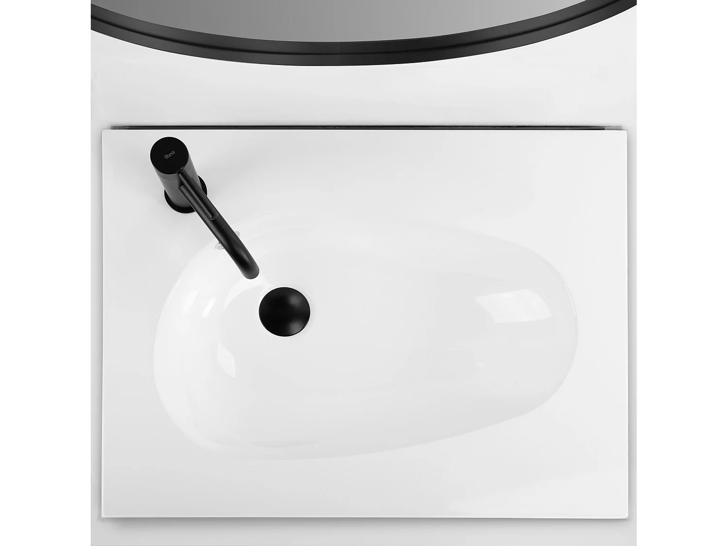 Inbouwwastafel Wastafel Rea Selena 60 White