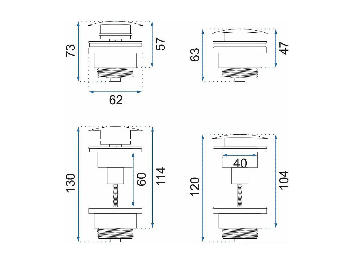 Set De Vasque À Poser Rea Pamela White + Robinet De Lavabo Lungo Black High + Bonde Black