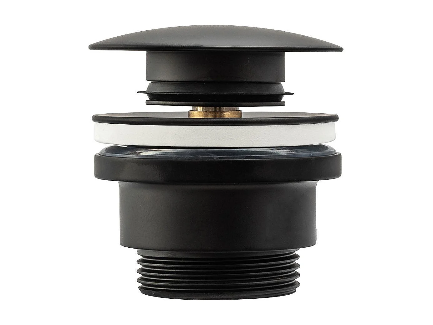 Set De Vasque À Poser Rea Pamela White + Robinet De Lavabo Lungo Black High + Bonde Black