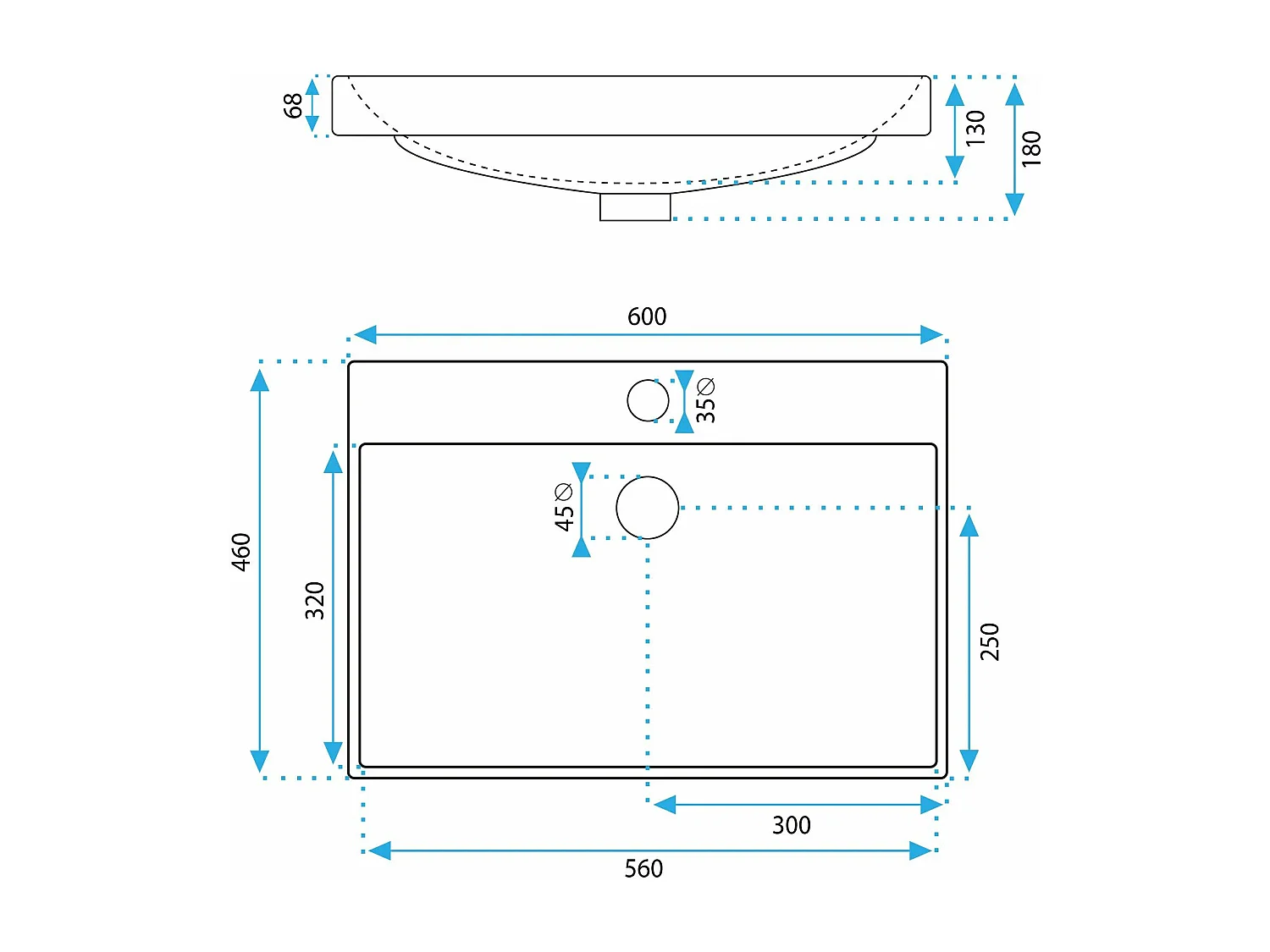 Vasque À Encastrer Rea Mandy White