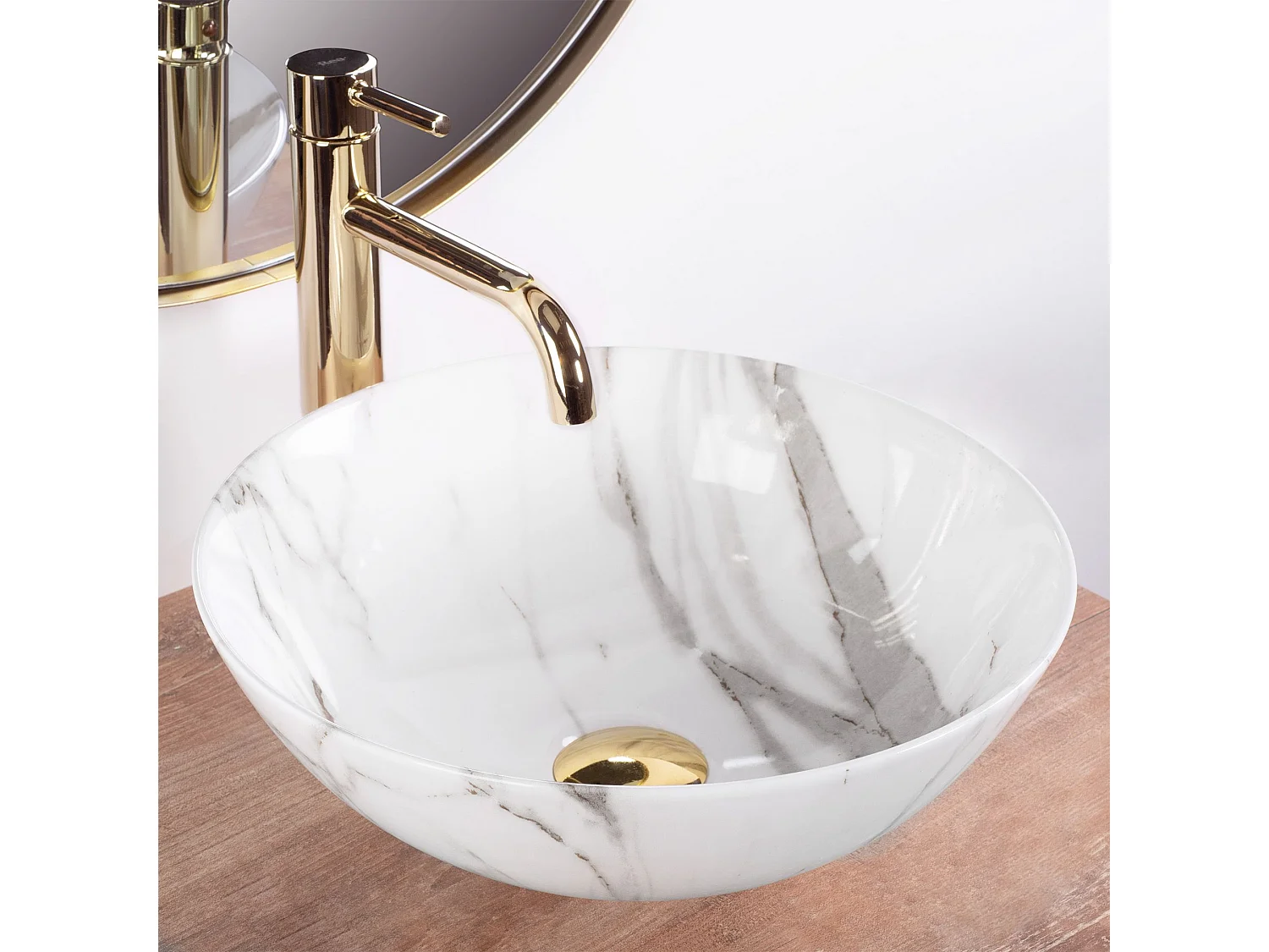 Vasque À Poser Rea Stella Shiny Aiax White