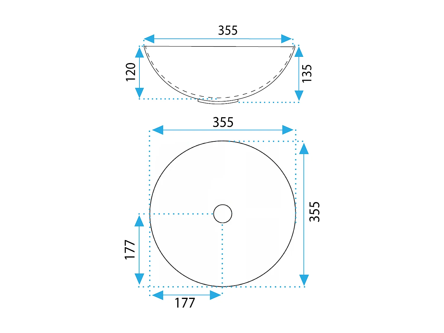 Vasque À Poser Rea Stella Shiny Aiax White