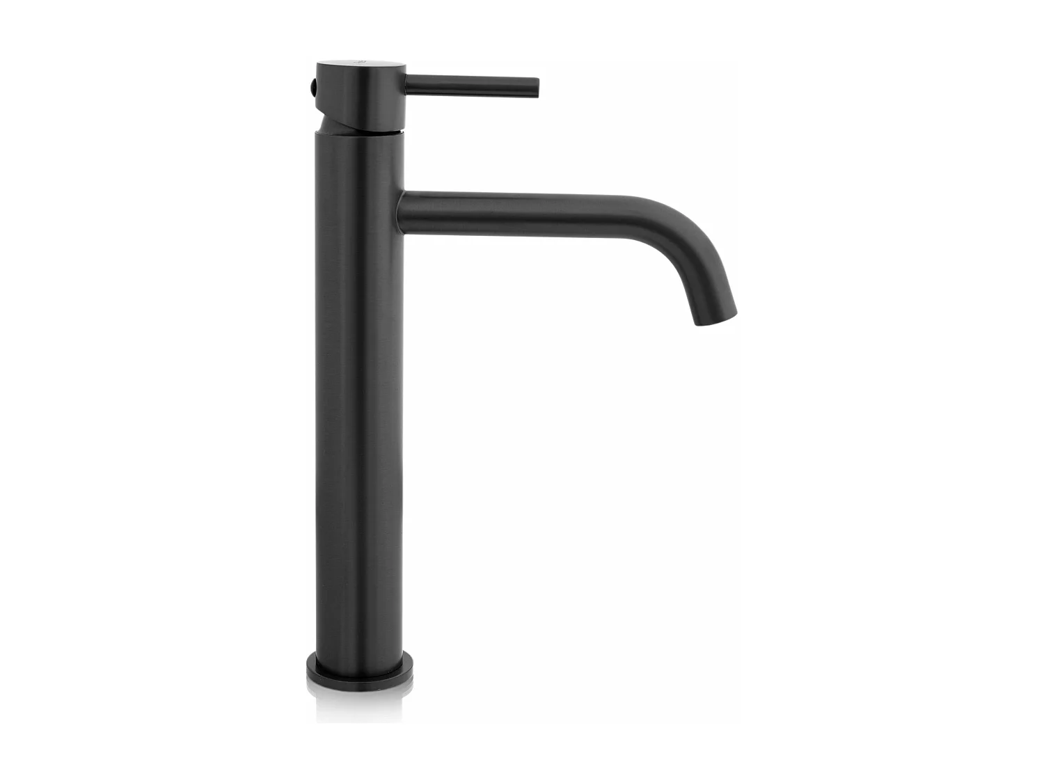 Set De Vasque À Poser Rea Shila Black + Robinet De Lavabo Lungo Black High + Bonde Black