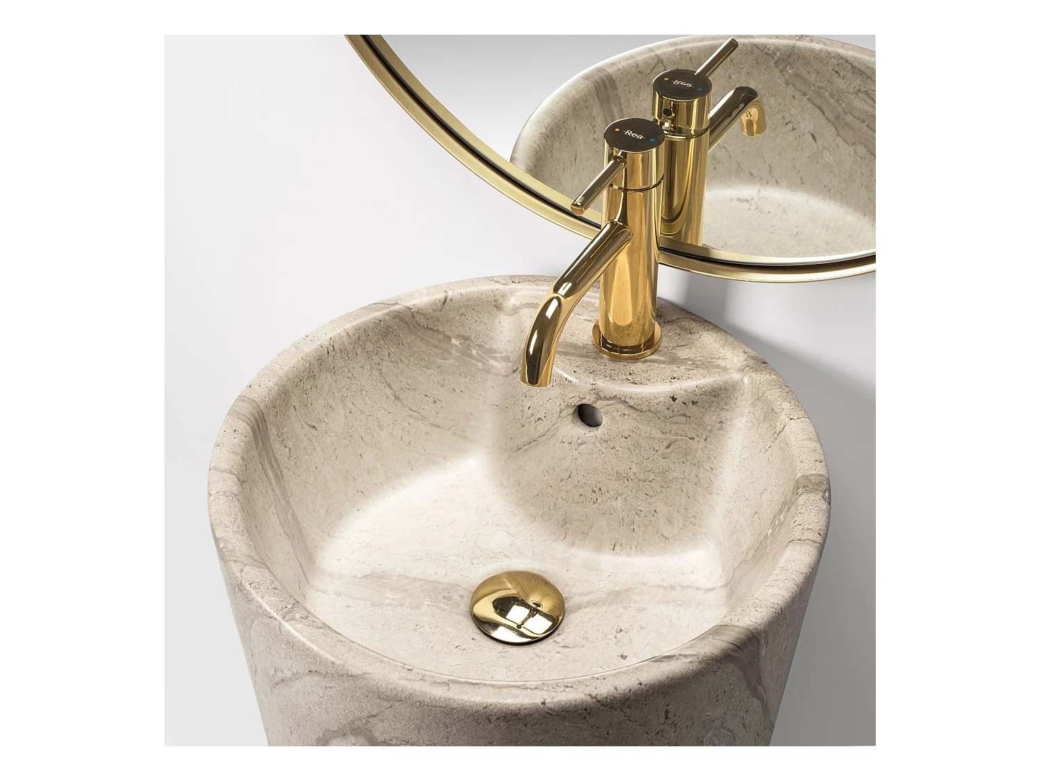 Vrijstaande Wastafel Rea Blanka Natural Matt Beige