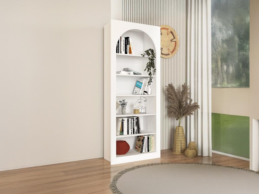 Bücherregal mit 6 Ablagefächern - Weiß - CYMORA günstig online kaufen
