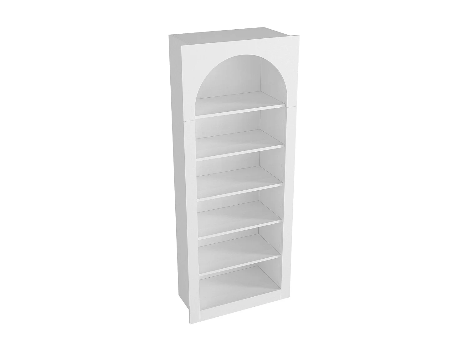 Bibliothèque avec 6 niches - Blanc - CYMORA