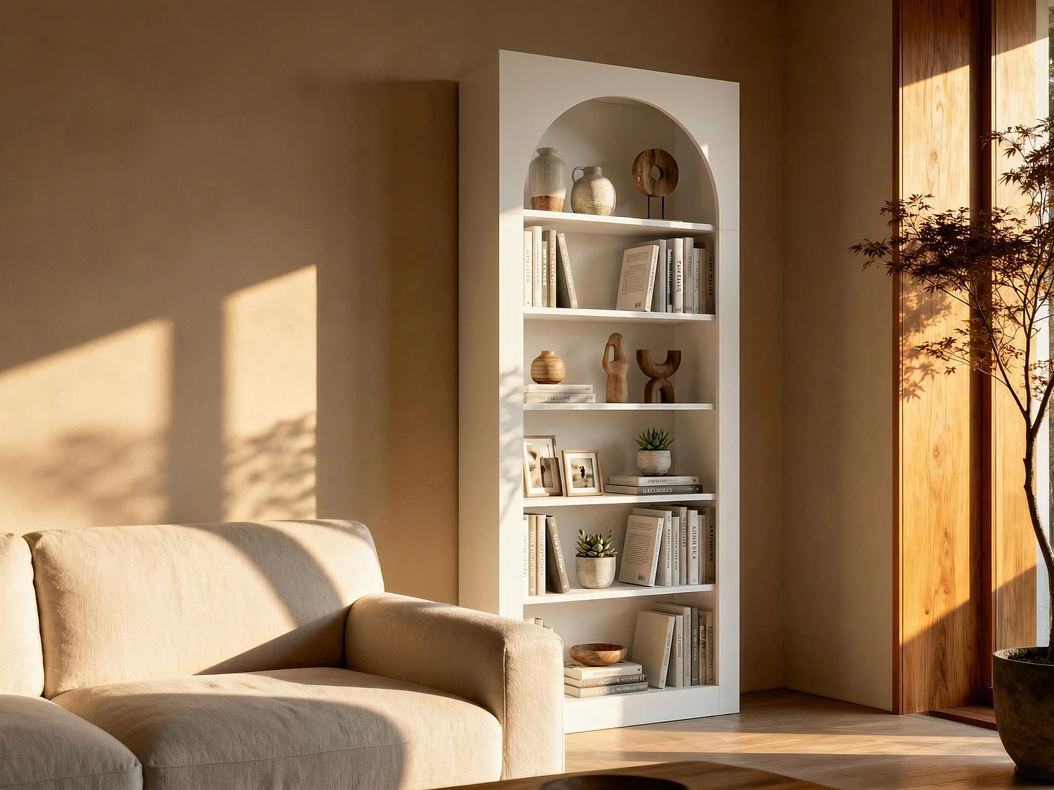 Libreria con 6 nicchie Bianco - CYMORA