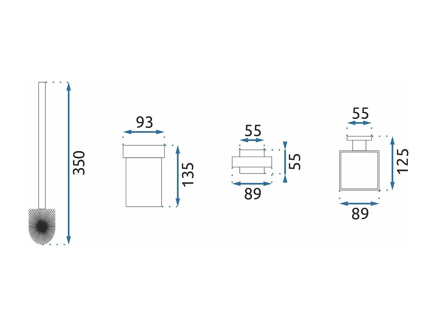 Wc-Bürsten Rea 332918 Erlo 05 Black