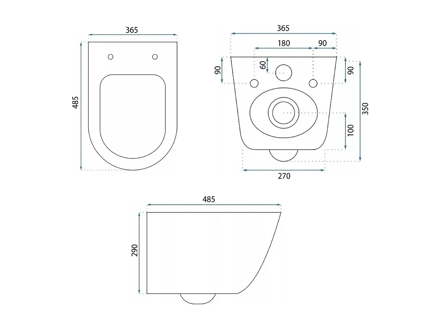 Cuvette Wc Suspendue Rea Carlo Mini Tornado Pro/Duroplast/Flat/Zm White