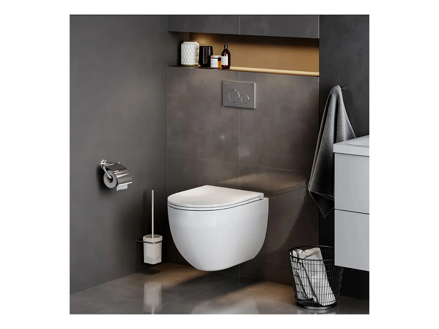 Cuvette Wc Suspendue Rea Carlo Mini Tornado Pro/Duroplast/Flat/Zm White