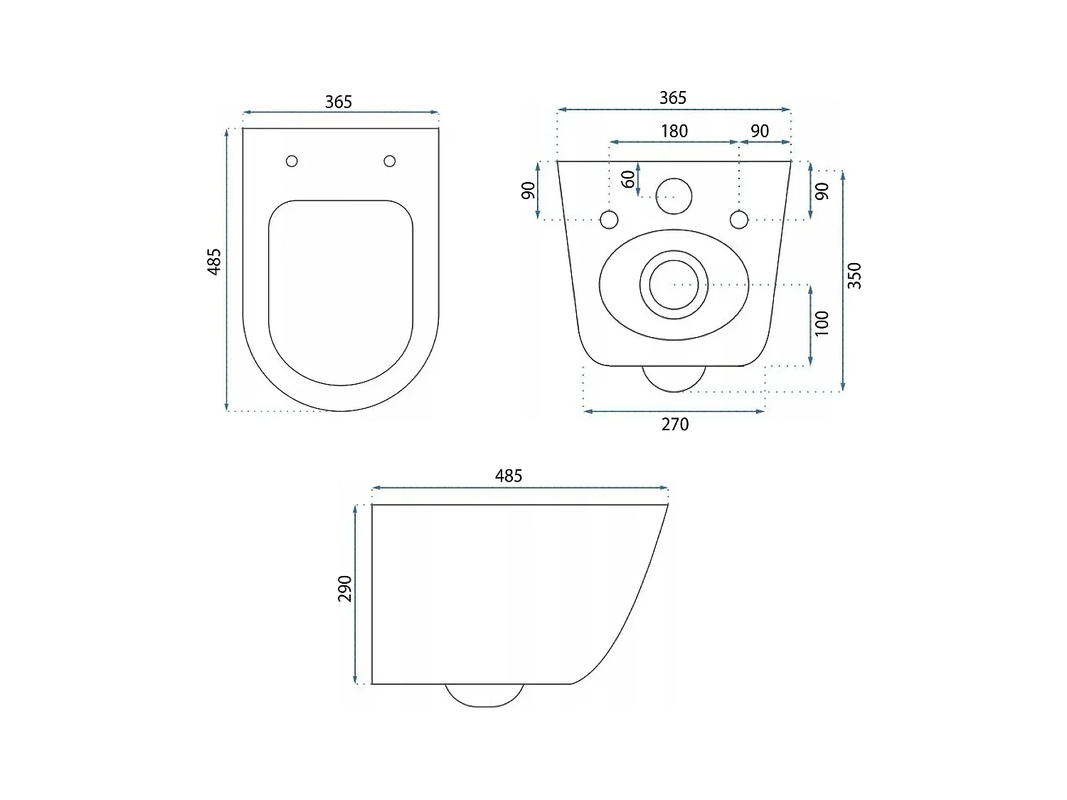 Wandhängendes Rea Carlo Mini Tornado Pro/Duroplast/Flat/Zm White