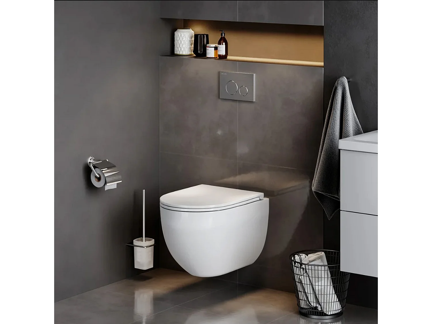 Cuvette Wc Suspendue Rea Carlo Mini Tornado Pro/Duroplast/Flat/Zm White