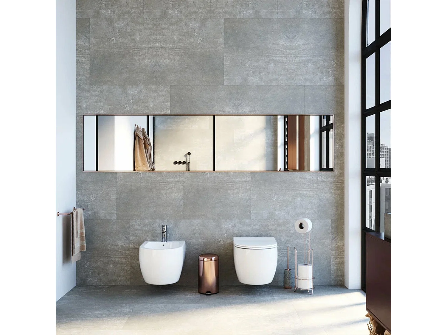 Cuvette Wc Suspendue Rea Carlo Mini Flat White + Bidet Carlo Mini