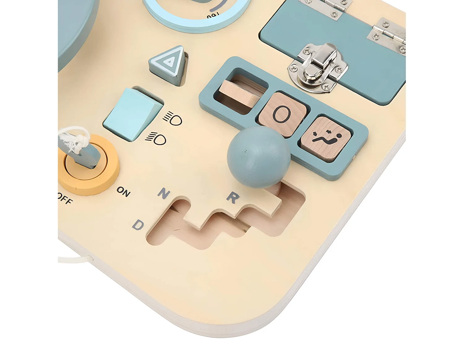 Gioco Volante con Cruscotto per Bambini Rebecca Mobili Sobya Dai 3 anni Legno Marrone Azzurro 4,5x28x20