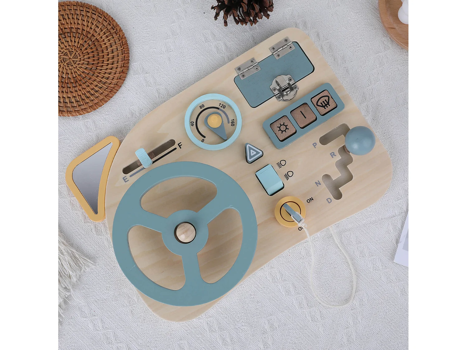 Jeu Volant avec Tableau de Bord pour Enfants Sobya À partir de 3 ans Bois Multicolore 4,5x28x20