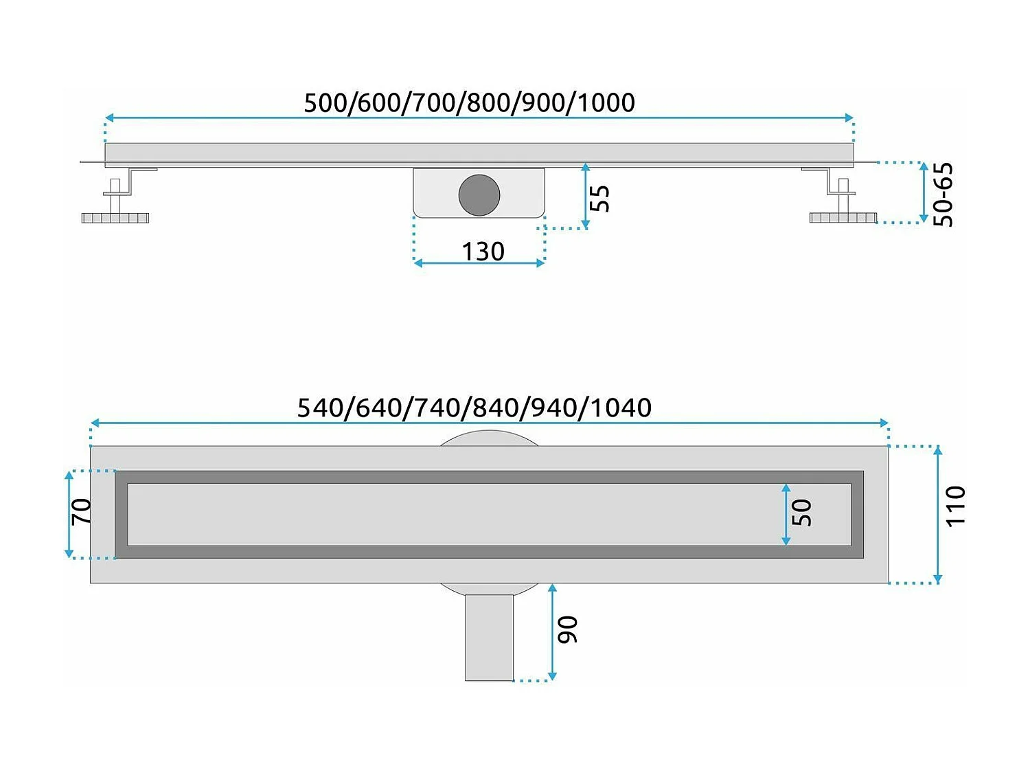 Drenaje Lineal Rea Neox Pro 1000 Brush Steel