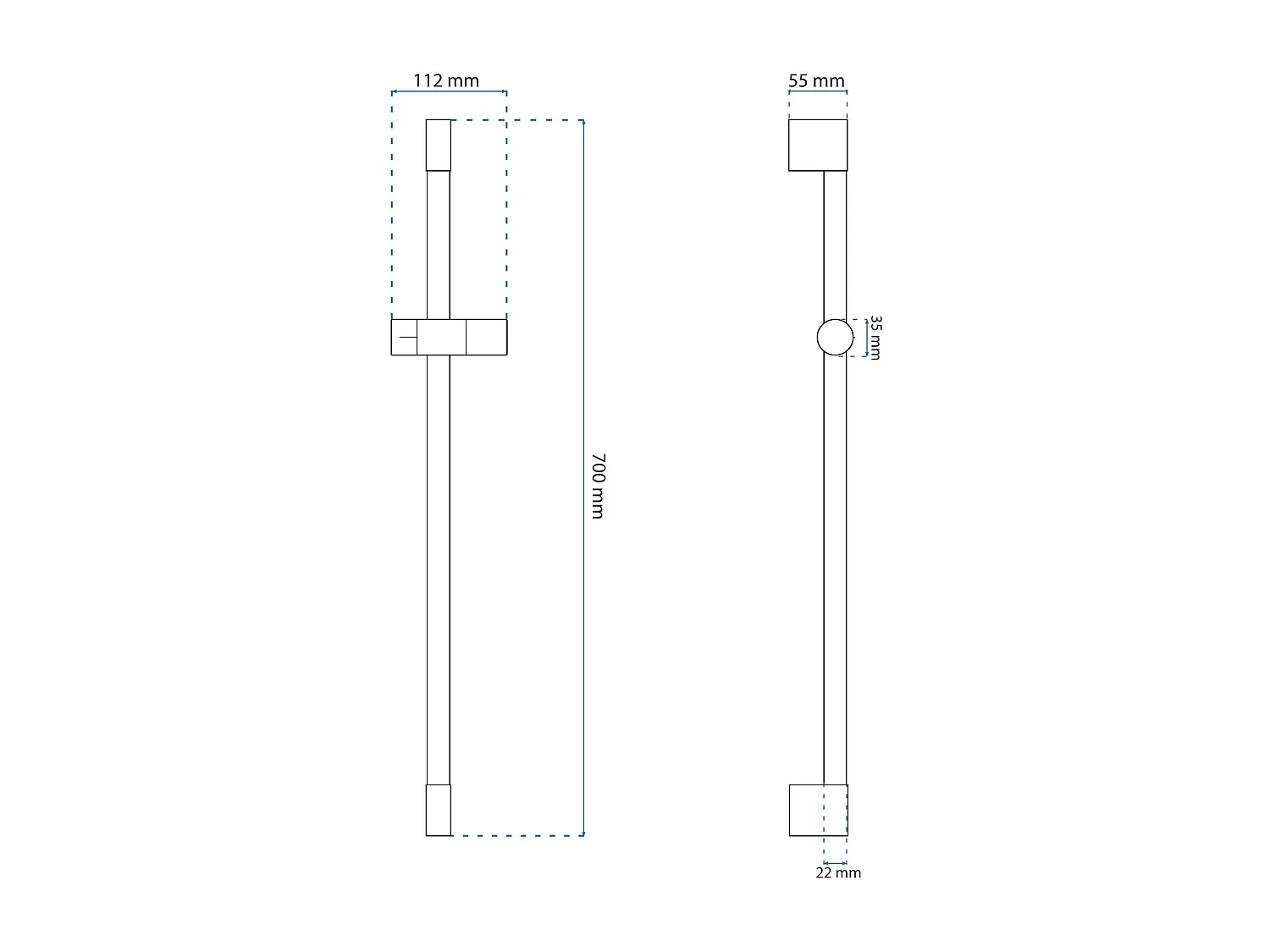 Handbrausenhalter Rea 01 Black