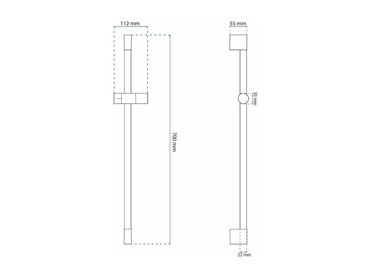 Barre De Douche Rea 01 Gold