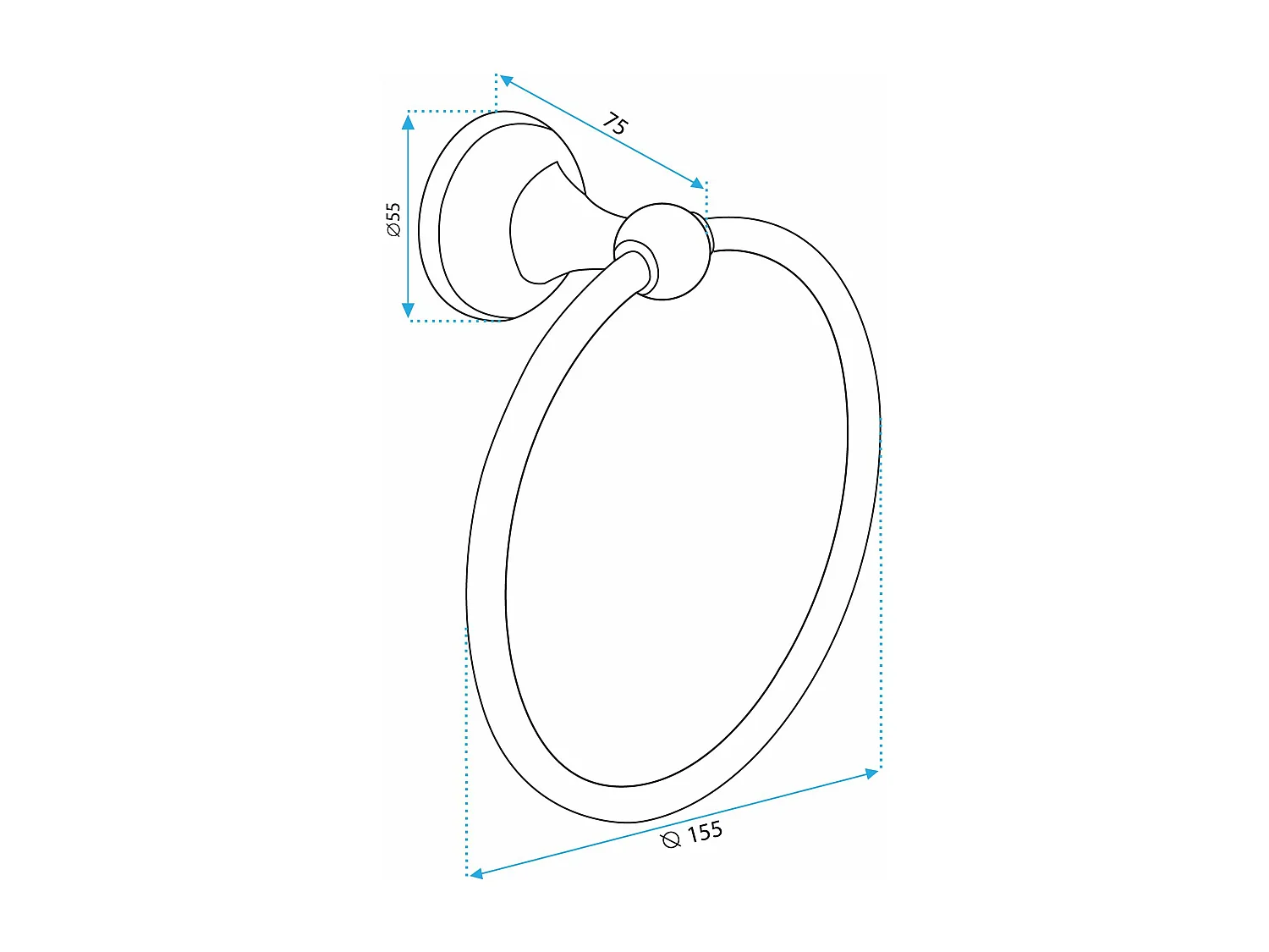 Portasciugamano Da Bagno Rea 332867B Brown