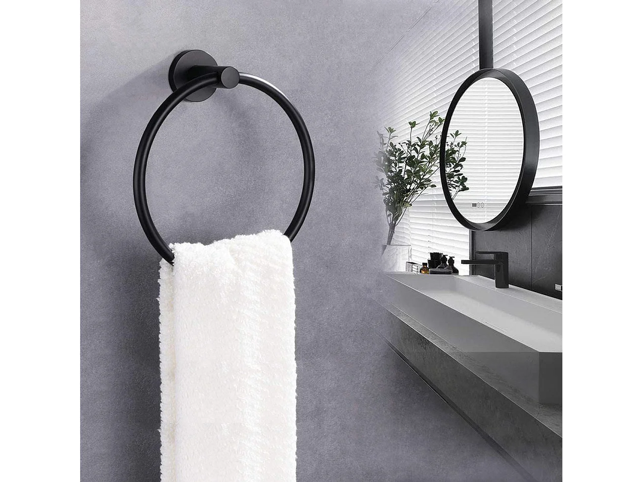 Porte-Serviette Rea 332915A Mist 05 Black