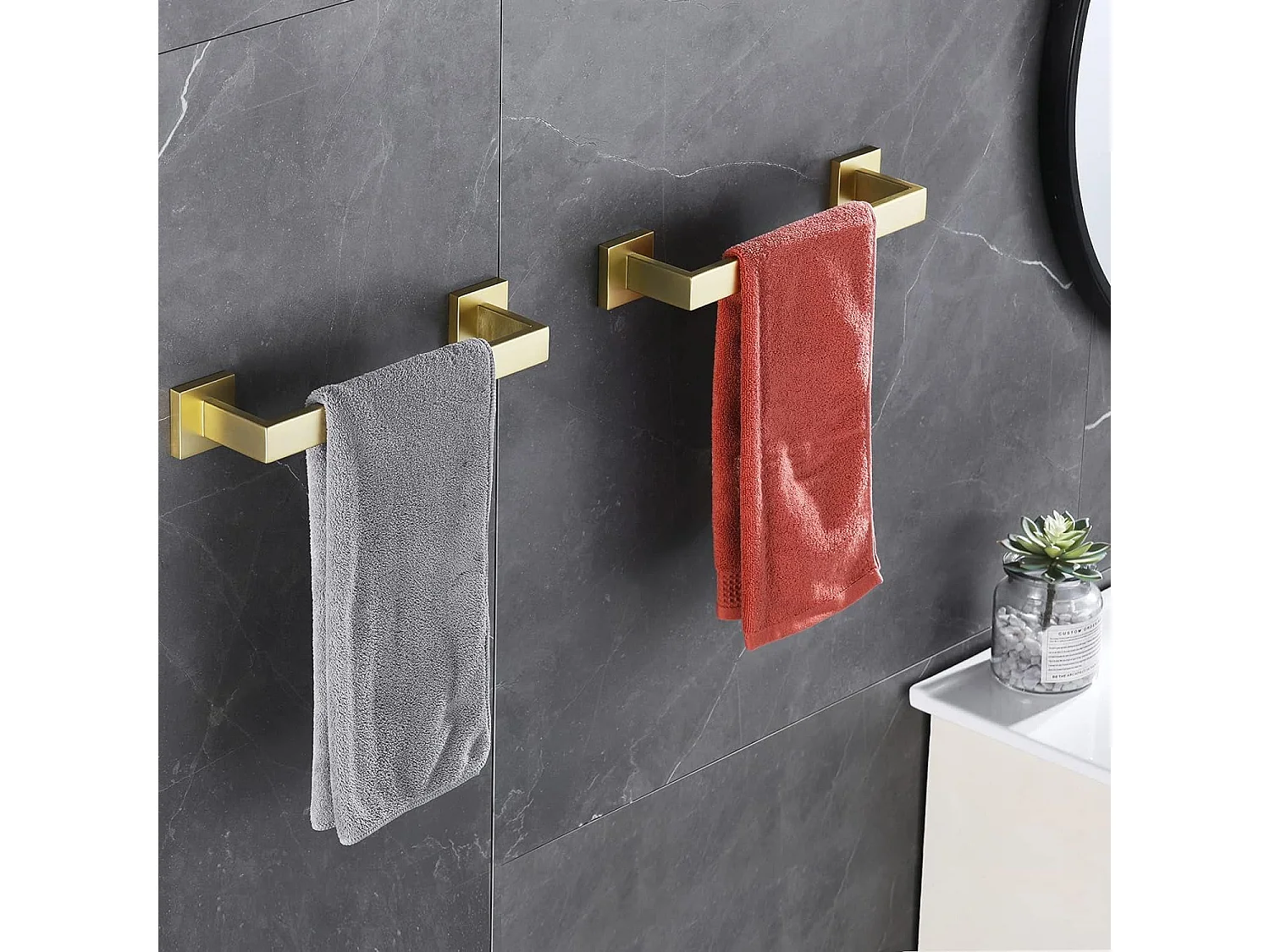 Porte-Serviette Rea 332917A Erlo 01 Brush Gold