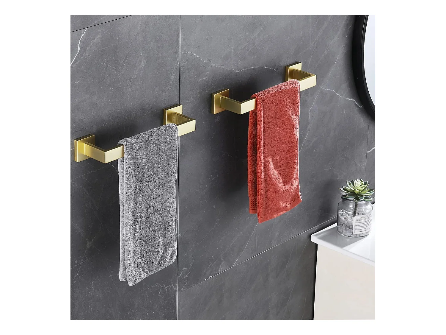 Badkamerhanger Rea 332917A Erlo 01 Brush Gold