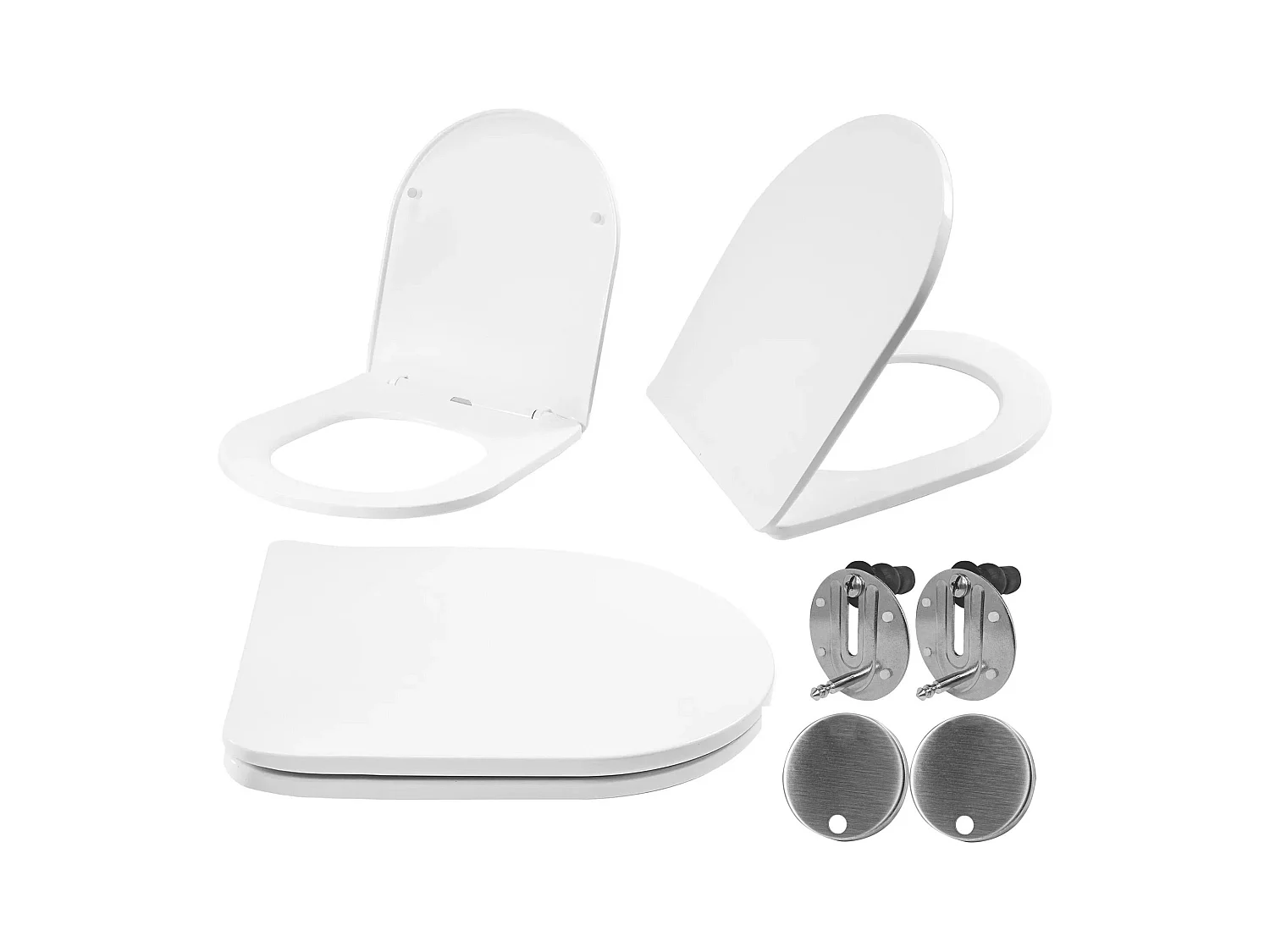 Abattant Rea Uf Duroplast Flat Carlo Carter White
