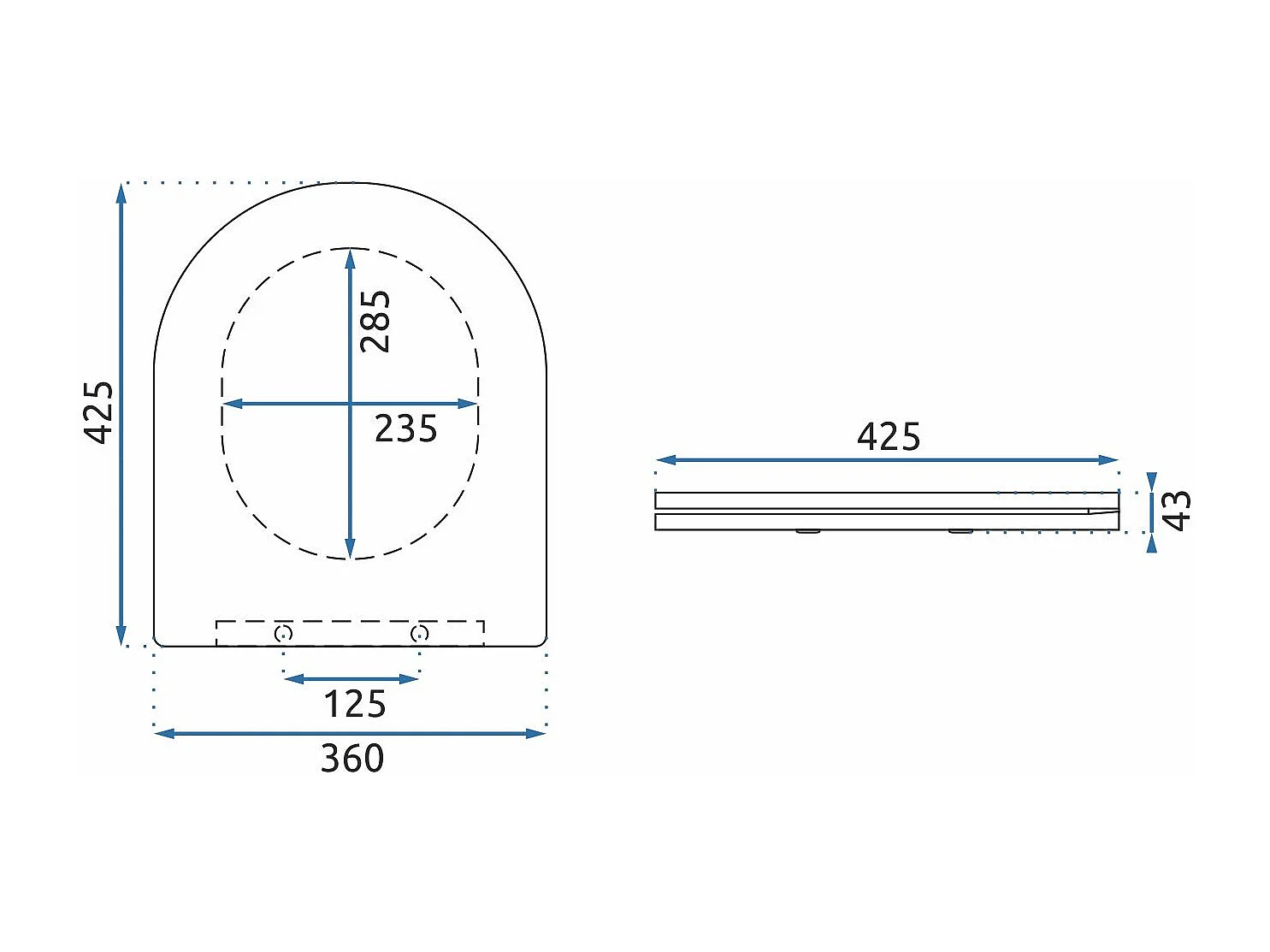 Abattant Rea Uf Duroplast Flat Carlo Carter White