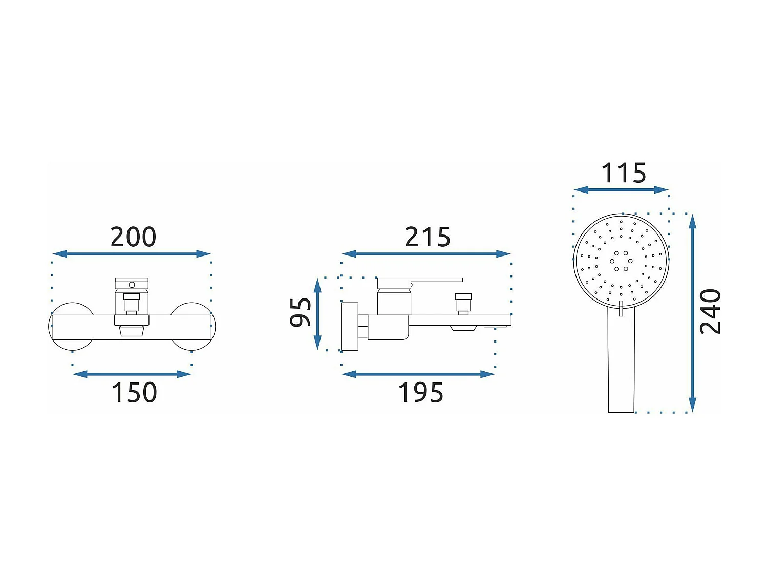 Robinet De Baignoire Rea Verso Black