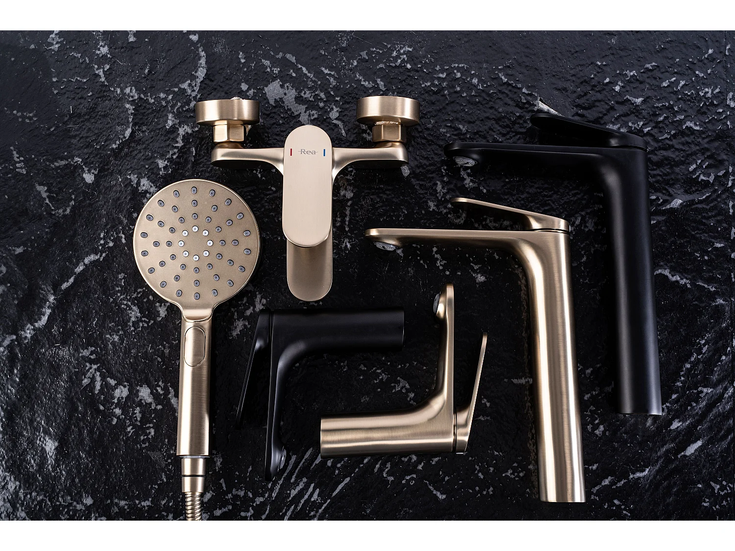 Grifo De Baño Rea Marco High Brush Gold