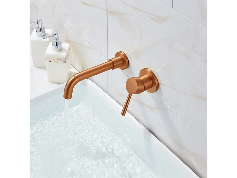 Robinet Mural Rea Lungo Long Brush Copper + Box