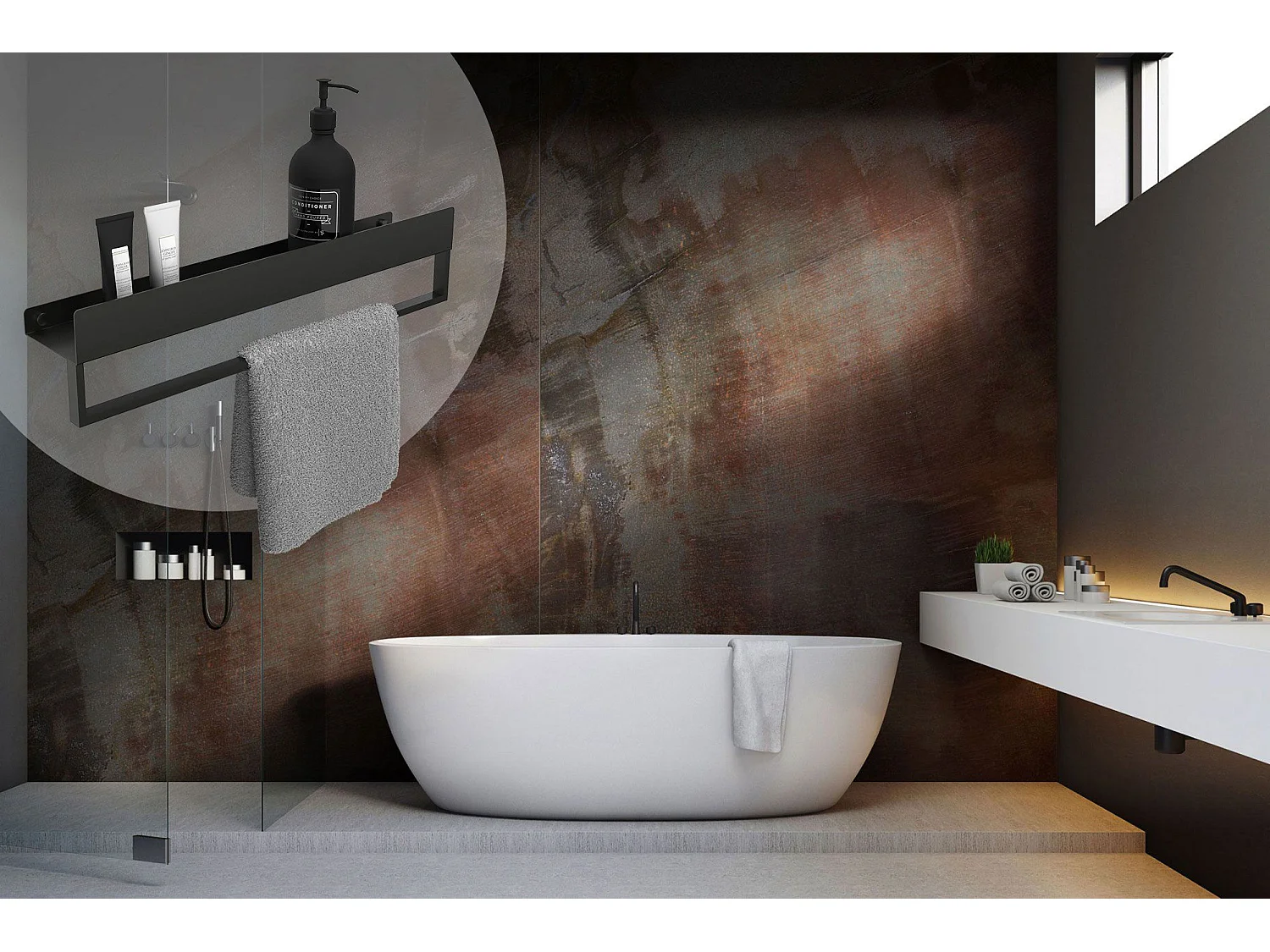 Etagère De Salle De Bain Rea Sf01-600-B Black