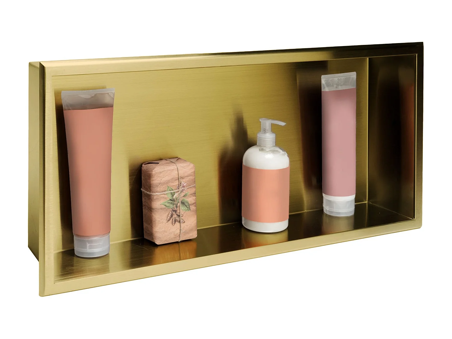 Étagère D'Encastrement Pour Salle De Bains Rea 9 BRUSH GOLD