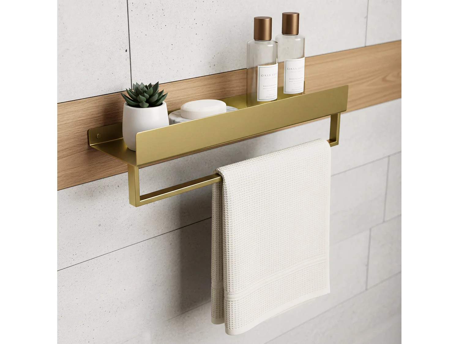 Etagère De Salle De Bain Rea Sf01-600-Bg Brush Gold
