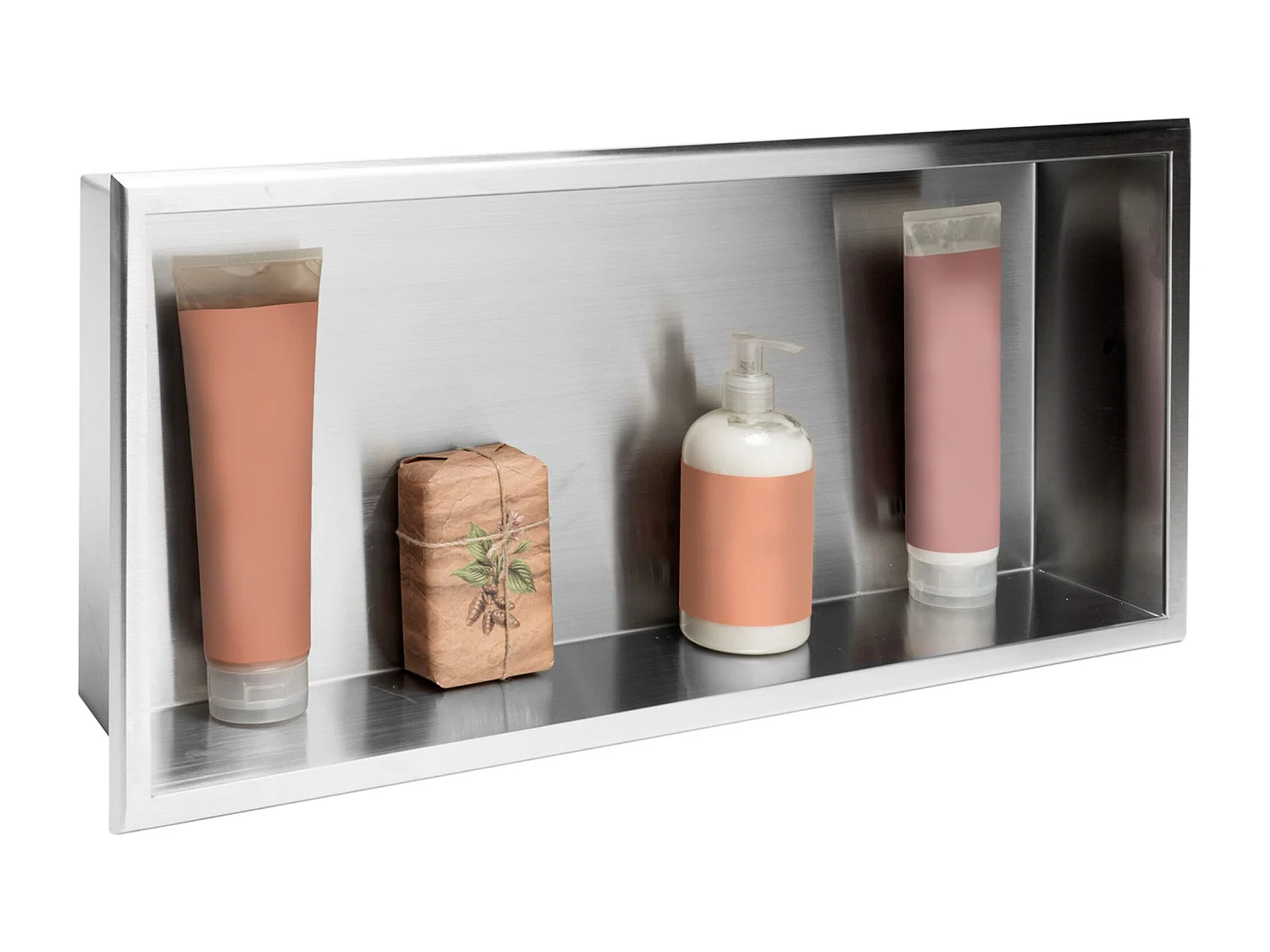 Estante De Baño Rea 3 30X60X10 Brush Steel