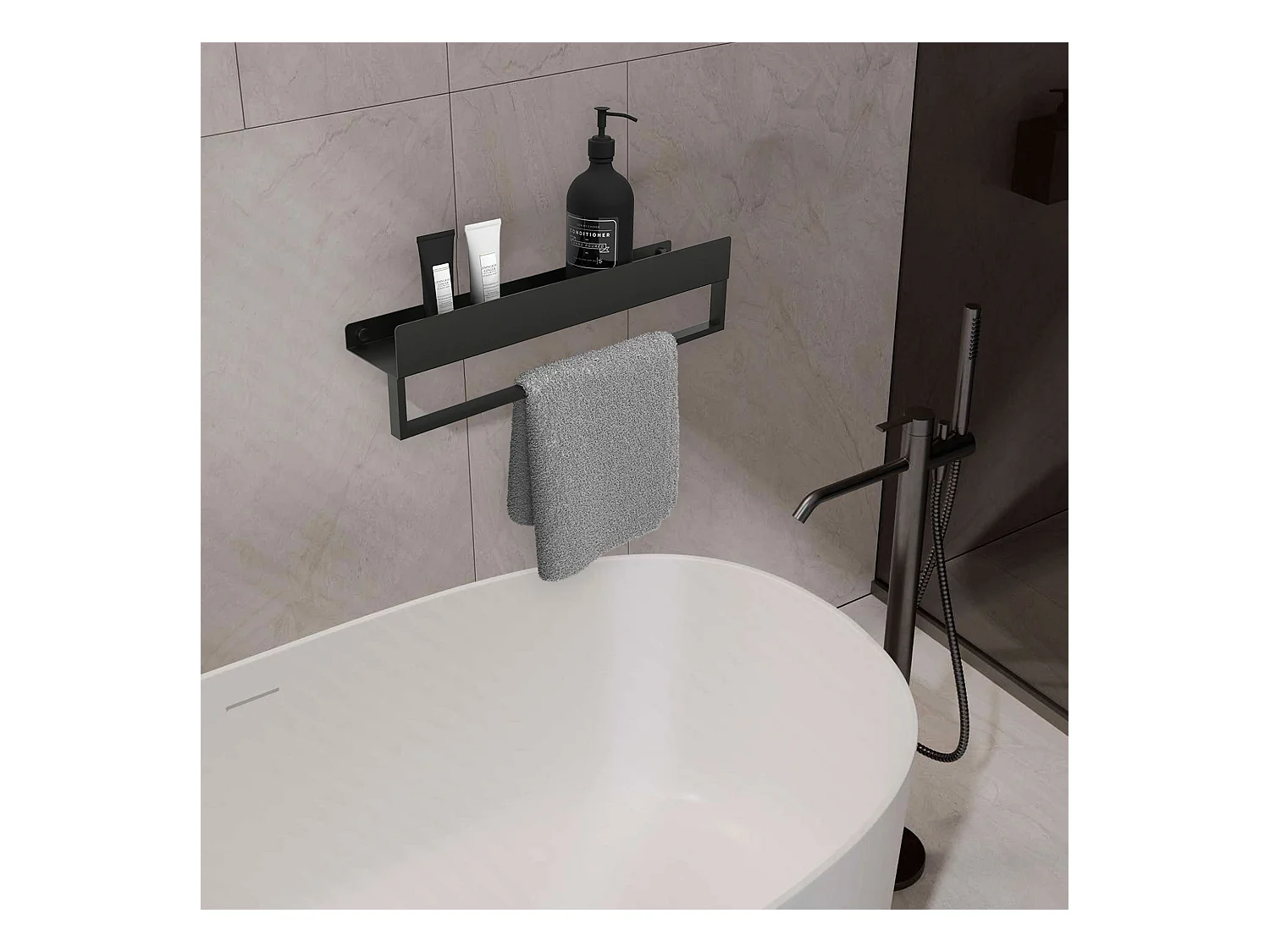 Badezimmerregal Rea SF01-450-B BLACK