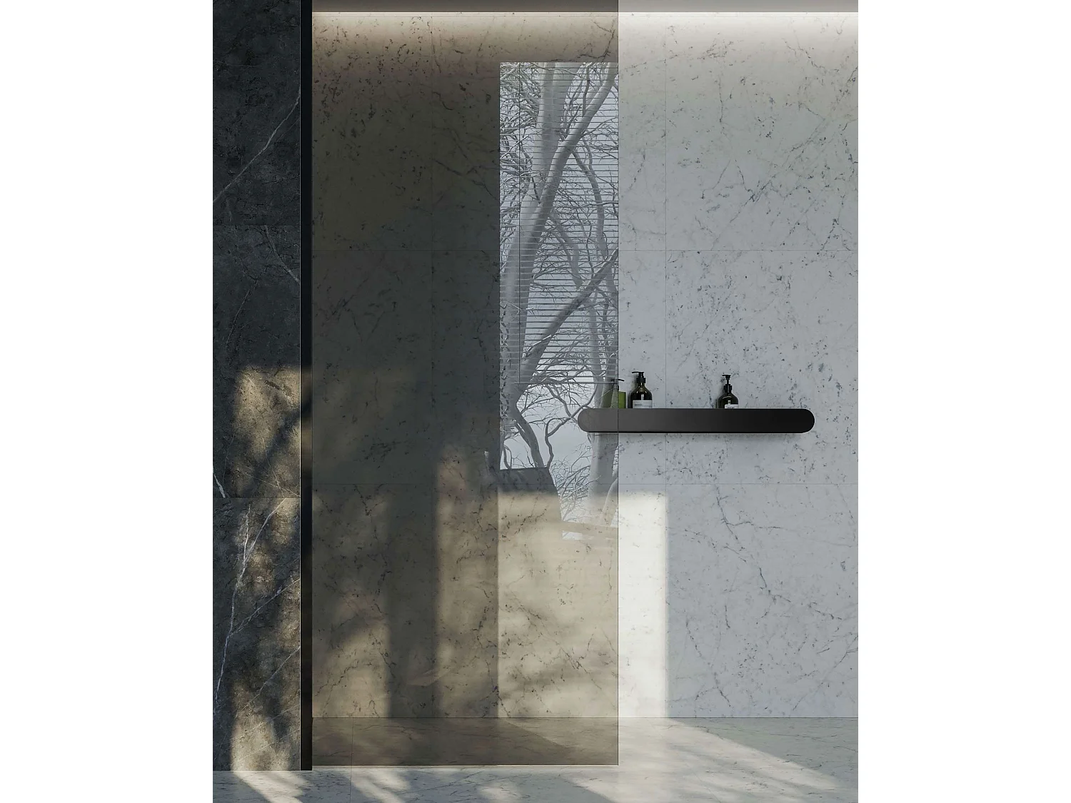 Badkamerplank Rea Sf03-600-B Black