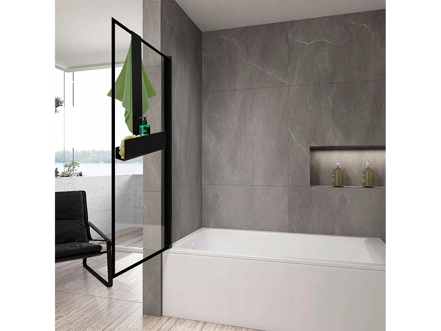 Etagère De Salle De Bain Rea Tori Black