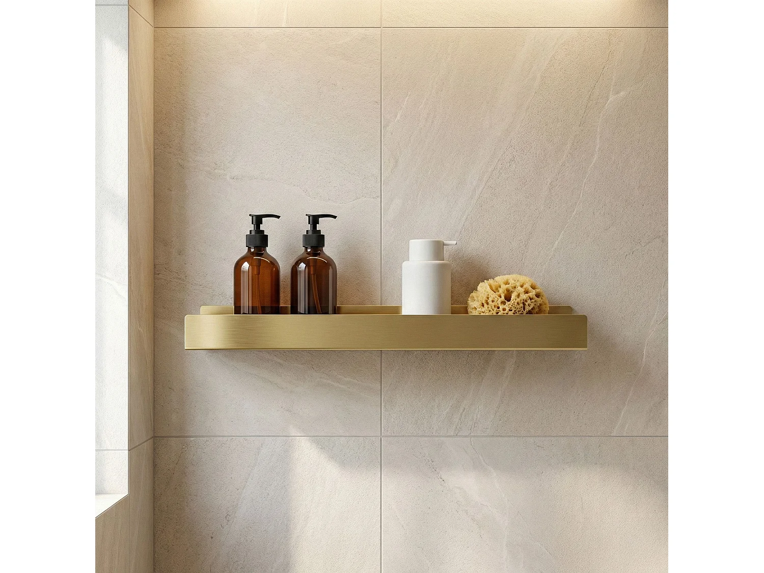 Etagère De Salle De Bain Rea Sf04-600-Bg Brush Gold